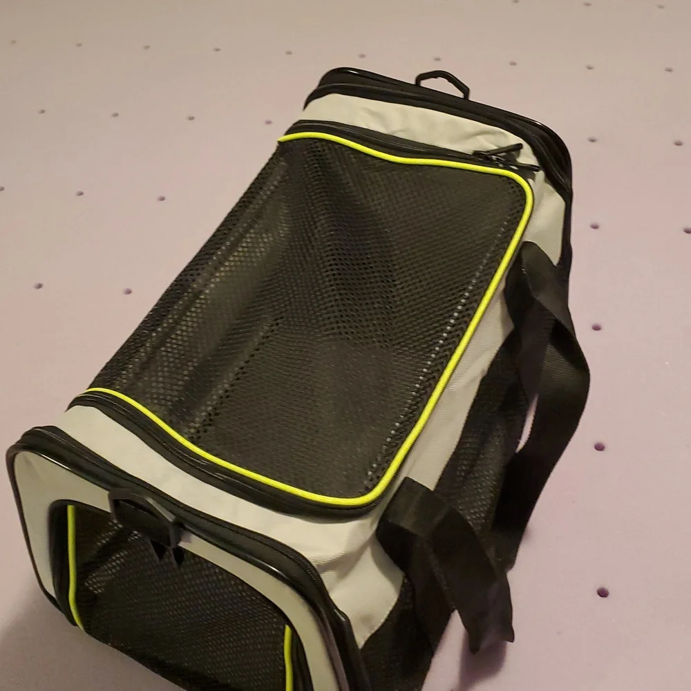 Stylish Black and Gray Pet Carrier